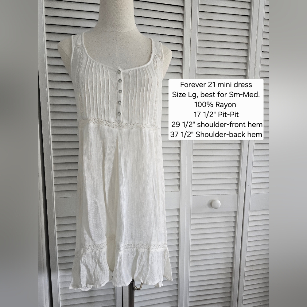 White Sleeveless Mini Dress